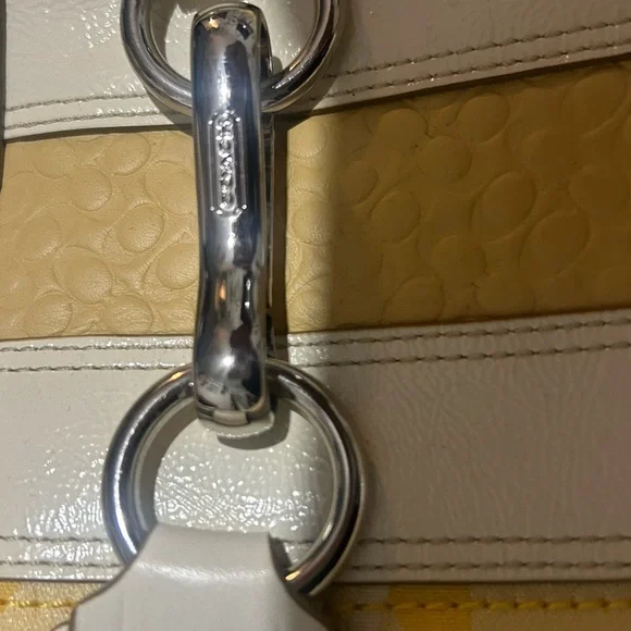 2008 Coach Yellow and Cream Women's Handbag - Picture 9 of 9